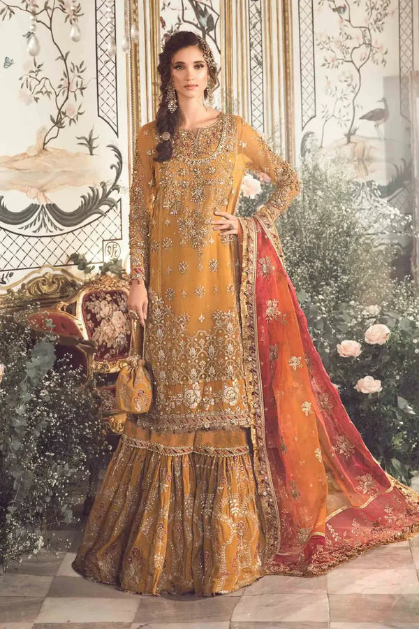 Maria B Chiffon Bridal Suit-Bridal Suits-Replica Zone
