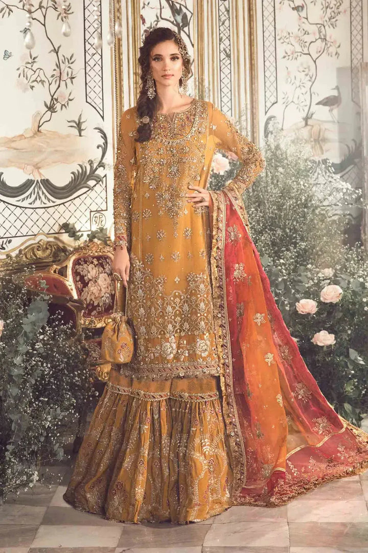 Maria B Chiffon Bridal Suit-Bridal Suits-Replica Zone
