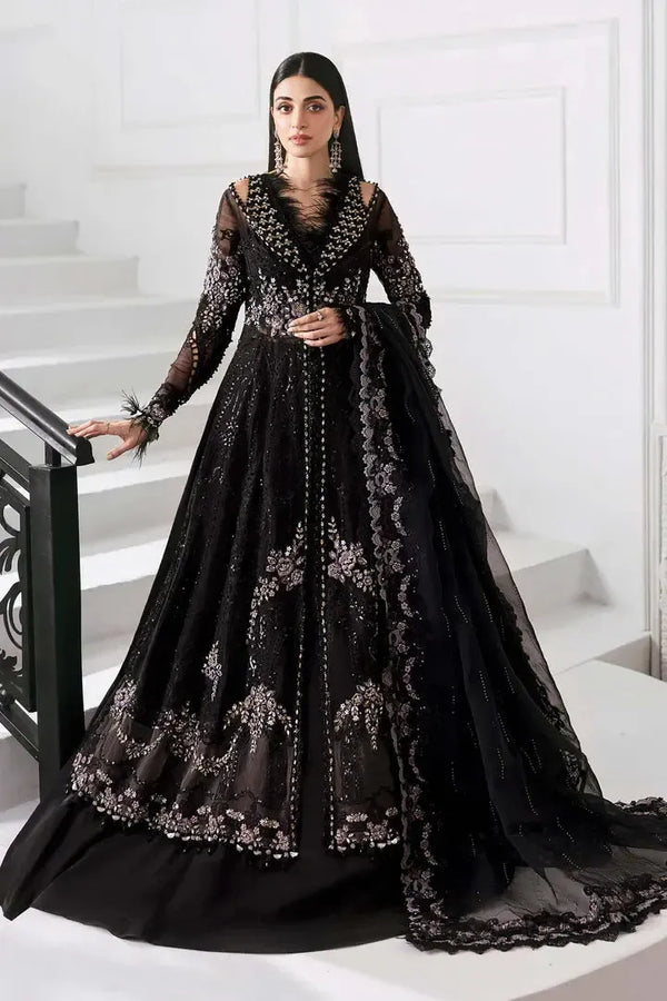 Maria B Chiffon Maxi-Bridal Suits-Replica Zone