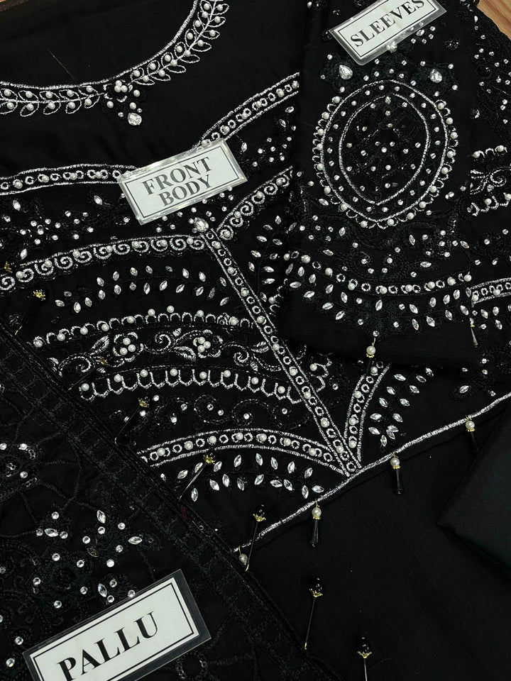 Maria B Chiffon Saree-Bridal Suits-Replica Zone