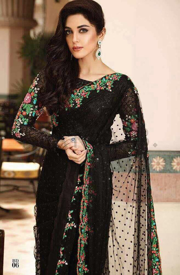 Maria B Chiffon Saree-Bridal Suits-Replica Zone