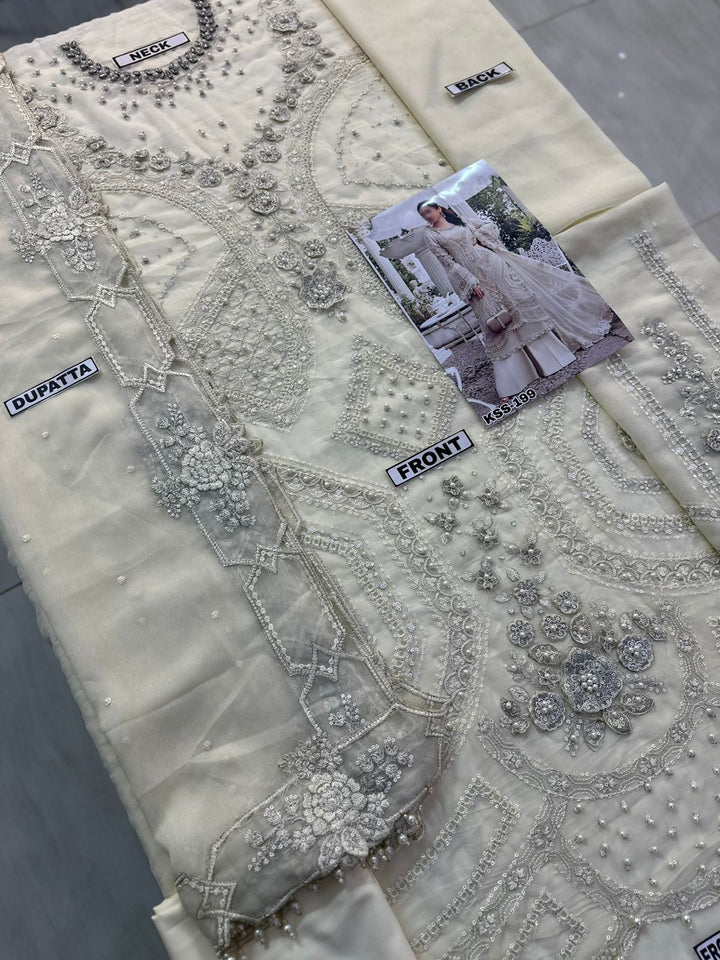 Maria B Chiffon Suit-Replica Suits-Replica Zone