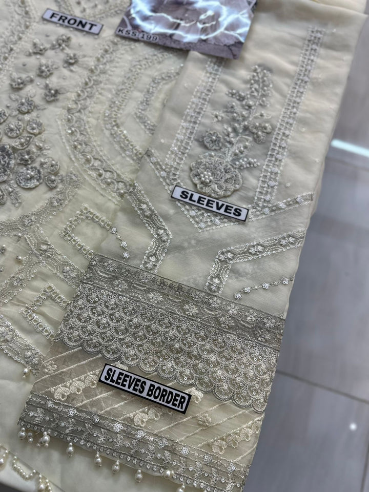 Maria B Chiffon Suit-Replica Suits-Replica Zone