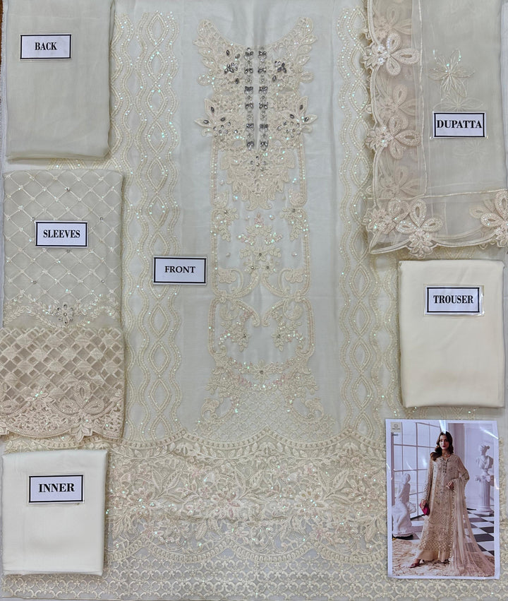 Maria B Chiffon Suit-Replica Suits-Replica Zone