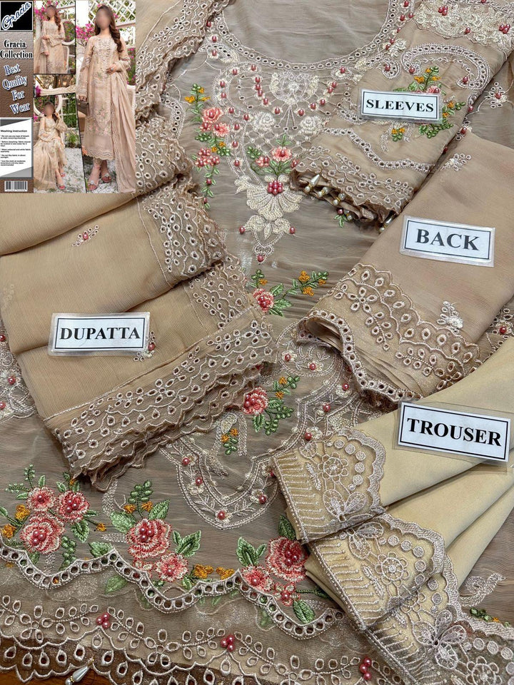 Maria B Chiffon Suit-Replica Suits-Replica Zone