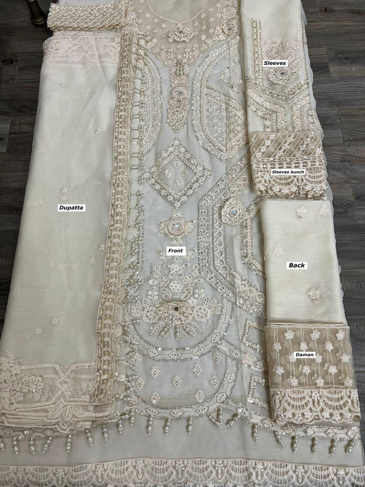 Maria B Chiffon Suit-Replica Suits-Replica Zone