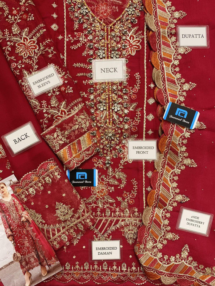 Maria B Chiffon Suit-Replica Suits-Replica Zone