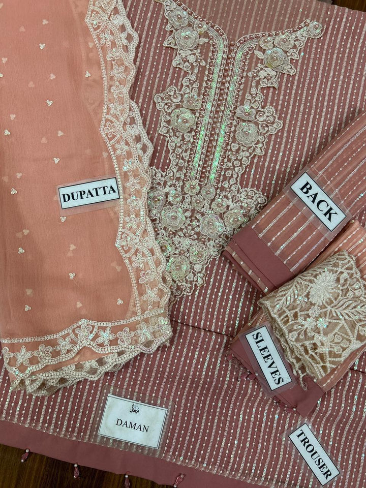 Maria B Chiffon Suit-Replica Suits-Replica Zone