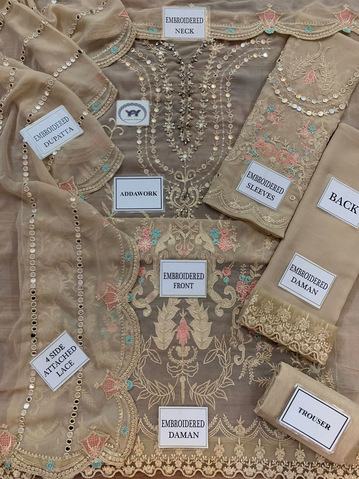 Maria B Chiffon Suit-Replica Suits-Replica Zone