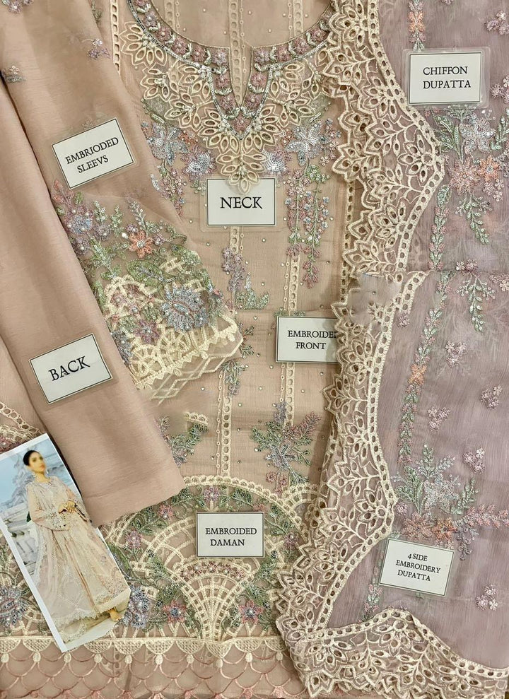 Maria B Chiffon Suit-Replica Suits-Replica Zone