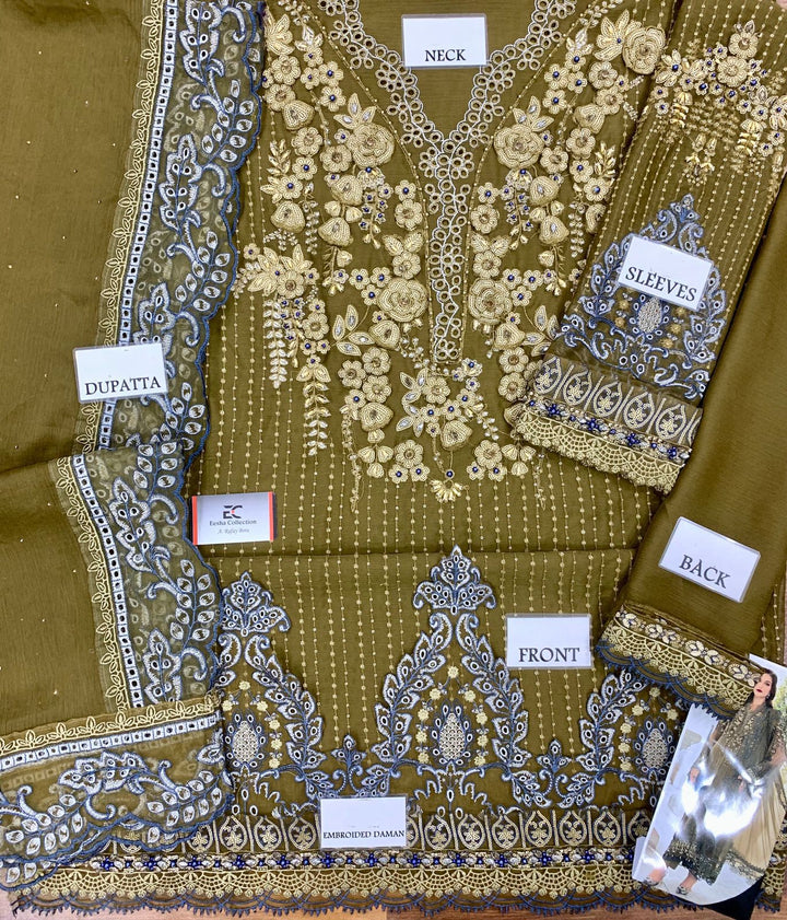 Maria B Chiffon Suit-Replica Suits-Replica Zone