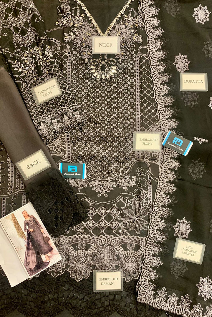 Maria B Chiffon Suit-Replica Suits-Replica Zone