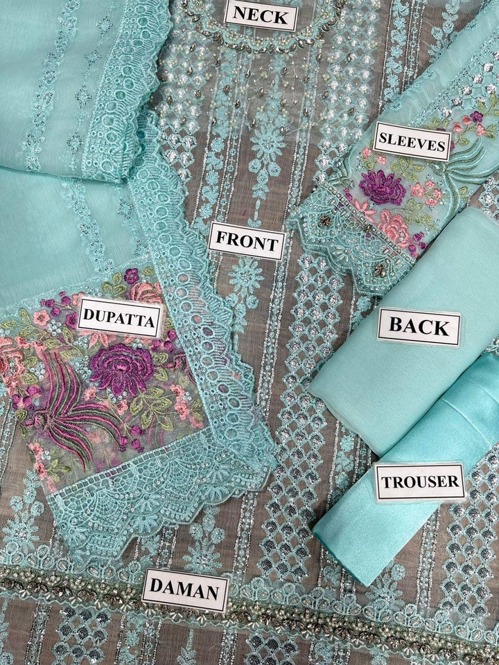 Maria B Chiffon Suit-Replica Suits-Replica Zone