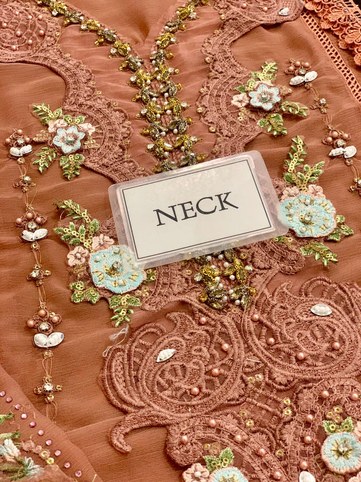 Maria B Chiffon Suit-Replica Suits-Replica Zone