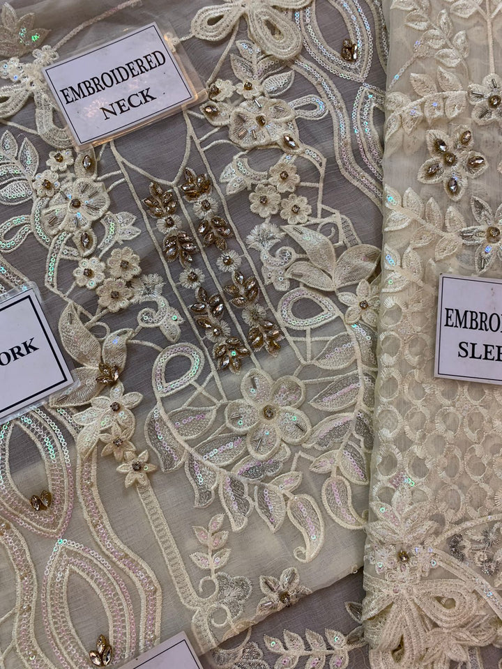 Maria B Chiffon Suit-Replica Suits-Replica Zone