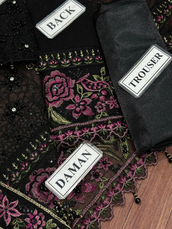 Maria B Chiffon Suit-Replica Suits-Replica Zone