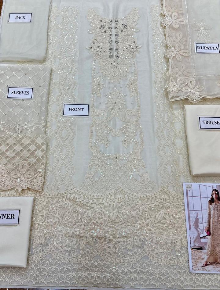 Maria B Chiffon Suit-Replica Suits-Replica Zone