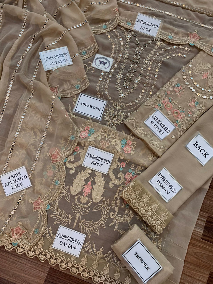 Maria B Chiffon Suit-Replica Suits-Replica Zone