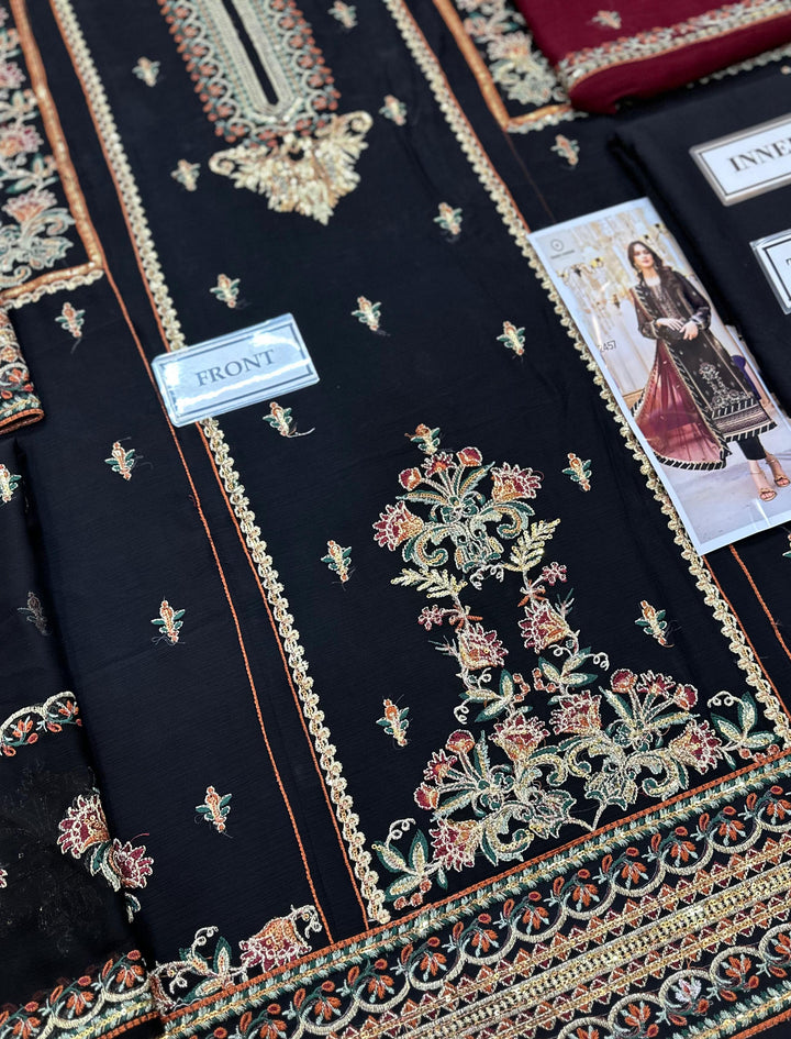 Maria B Chiffon Suit-Replica Suits-Replica Zone