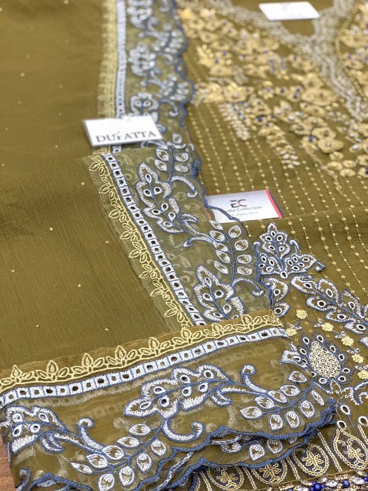Maria B Chiffon Suit-Replica Suits-Replica Zone