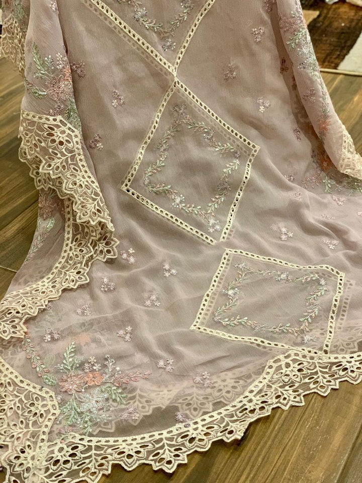Maria B Chiffon Suit-Replica Suits-Replica Zone