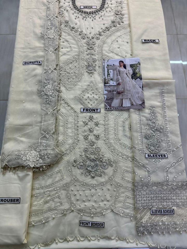 Maria B Chiffon Suit-Replica Suits-Replica Zone