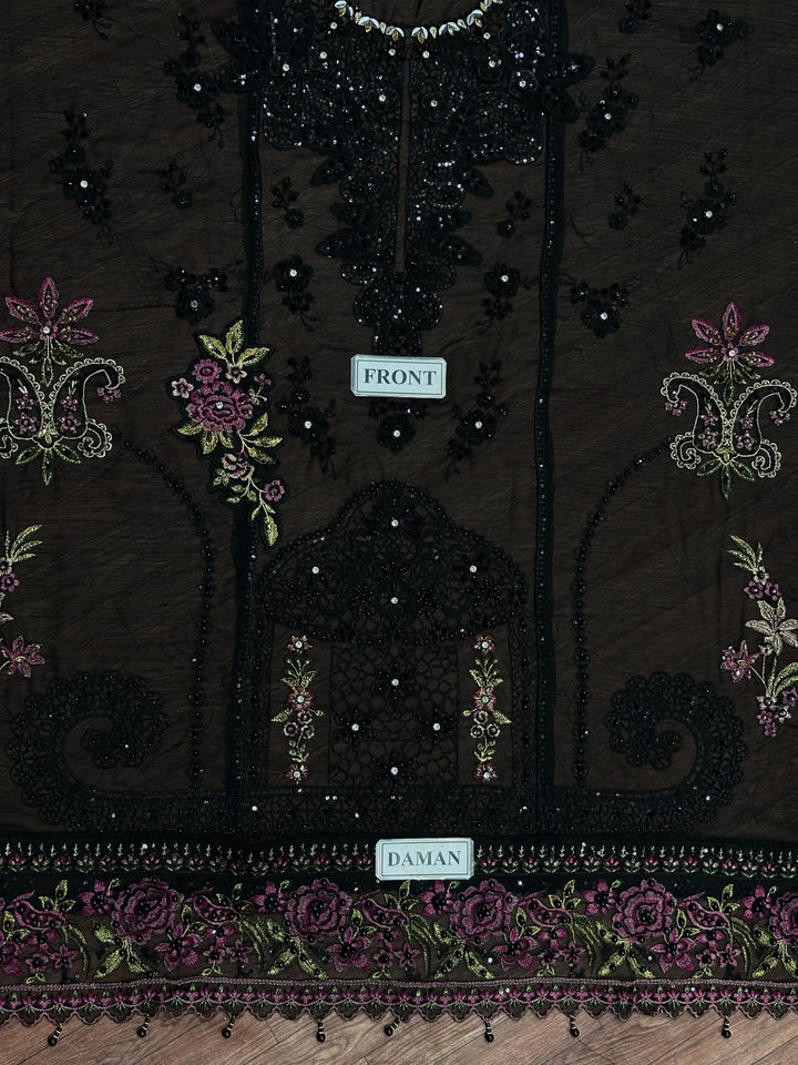 Maria B Chiffon Suit-Replica Suits-Replica Zone