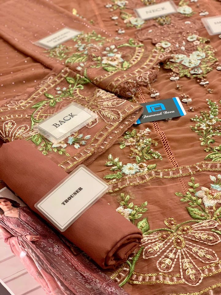 Maria B Chiffon Suit-Replica Suits-Replica Zone