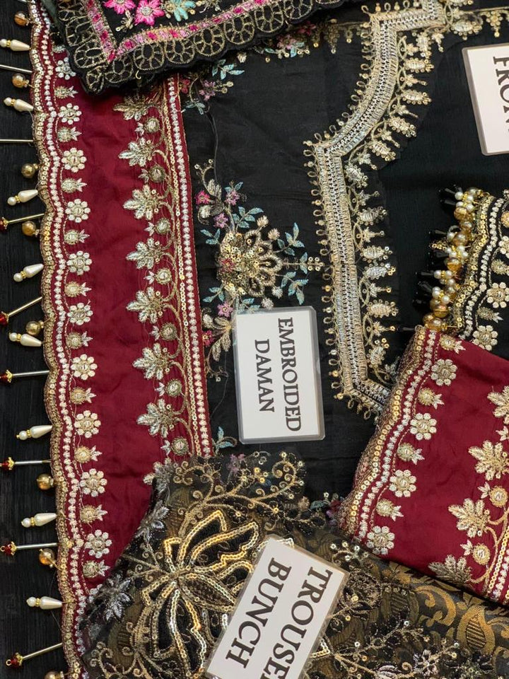 Maria B Chiffon Suit-Replica Suits-Replica Zone