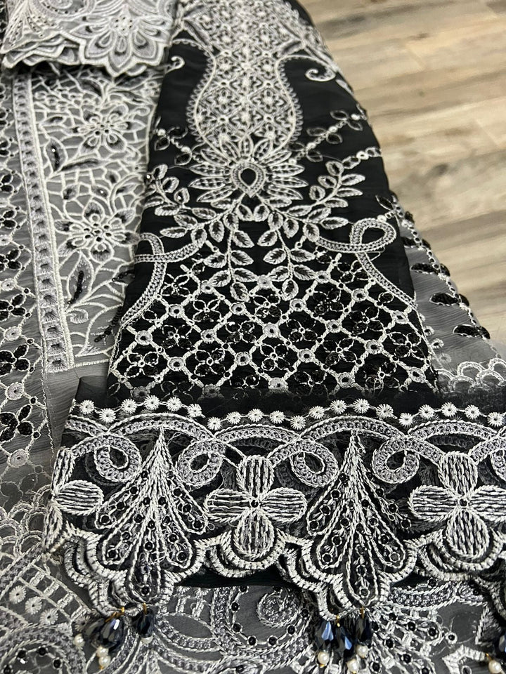 Maria B Chiffon Suit-Replica Suits-Replica Zone