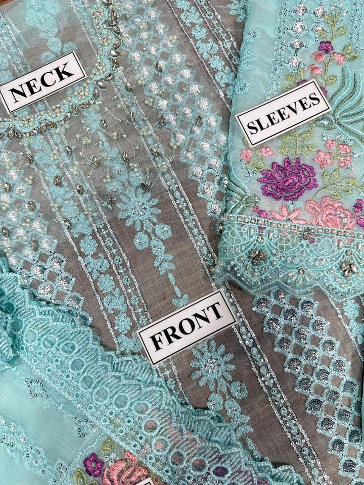Maria B Chiffon Suit-Replica Suits-Replica Zone