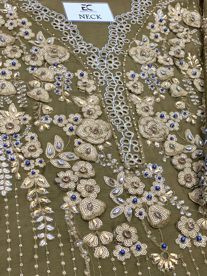 Maria B Chiffon Suit-Replica Suits-Replica Zone