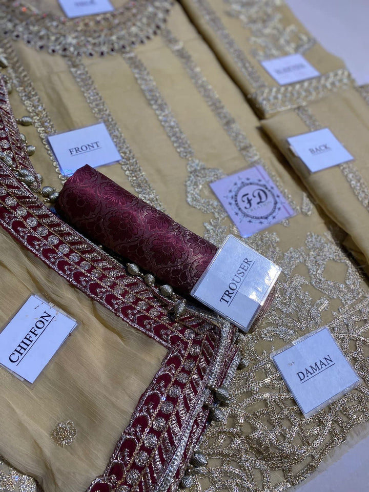 Maria B Chiffon Suit-Replica Suits-Replica Zone