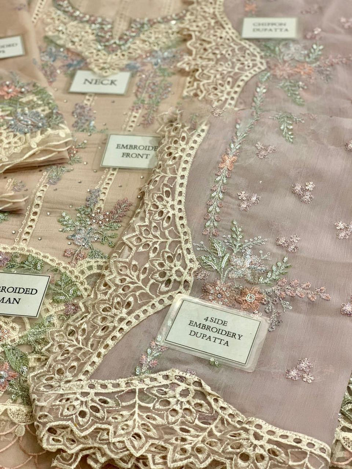 Maria B Chiffon Suit-Replica Suits-Replica Zone