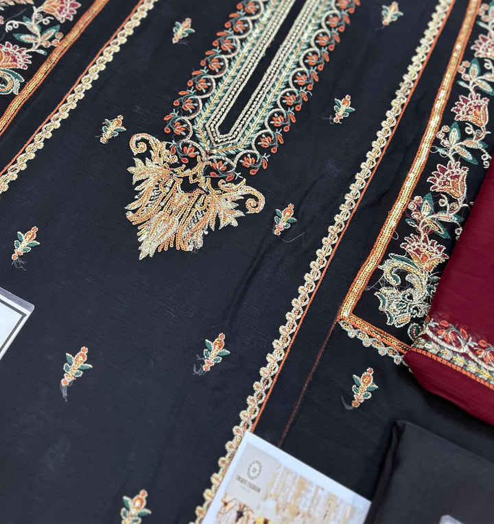 Maria B Chiffon Suit-Replica Suits-Replica Zone