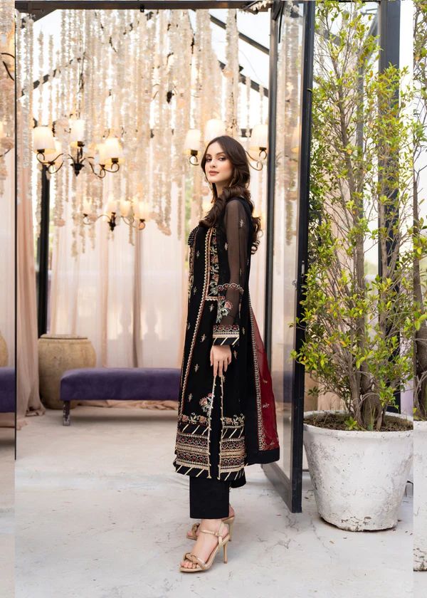 Maria B Chiffon Suit-Replica Suits-Replica Zone