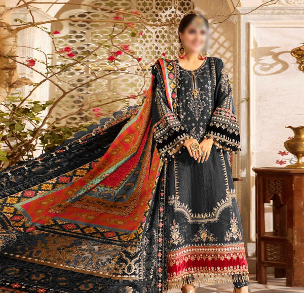 Maria B Chiffon Suit-Replica Suits-Replica Zone