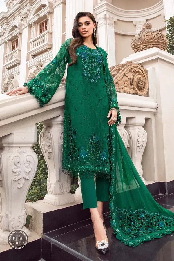 Maria B Chiffon Suit-Replica Suits-Replica Zone