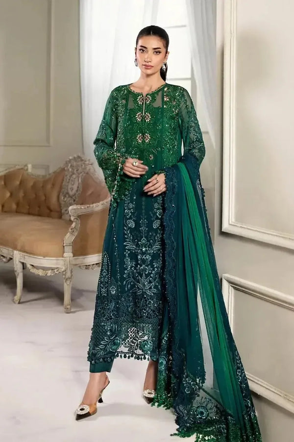 Maria B Chiffon Suit-Replica Suits-Replica Zone
