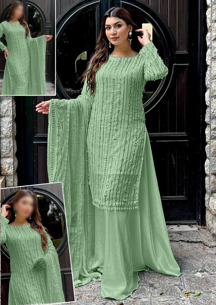 Maria B Chiffon Suit-Replica Suits-Replica Zone