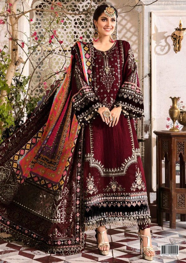 Maria B Chiffon Suit-Replica Suits-Replica Zone