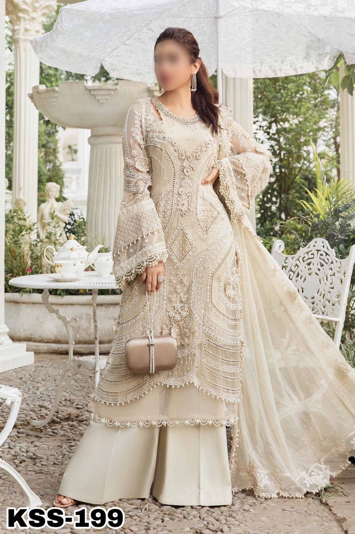 Maria B Chiffon Suit-Replica Suits-Replica Zone