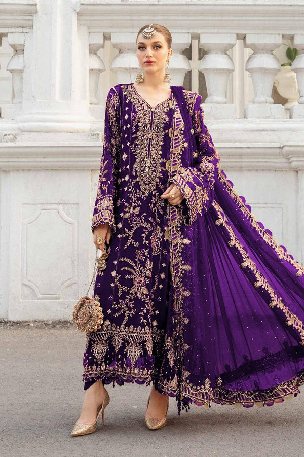 Maria B Chiffon Suit-Replica Suits-Replica Zone