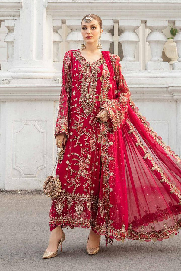 Maria B Chiffon Suit-Replica Suits-Replica Zone