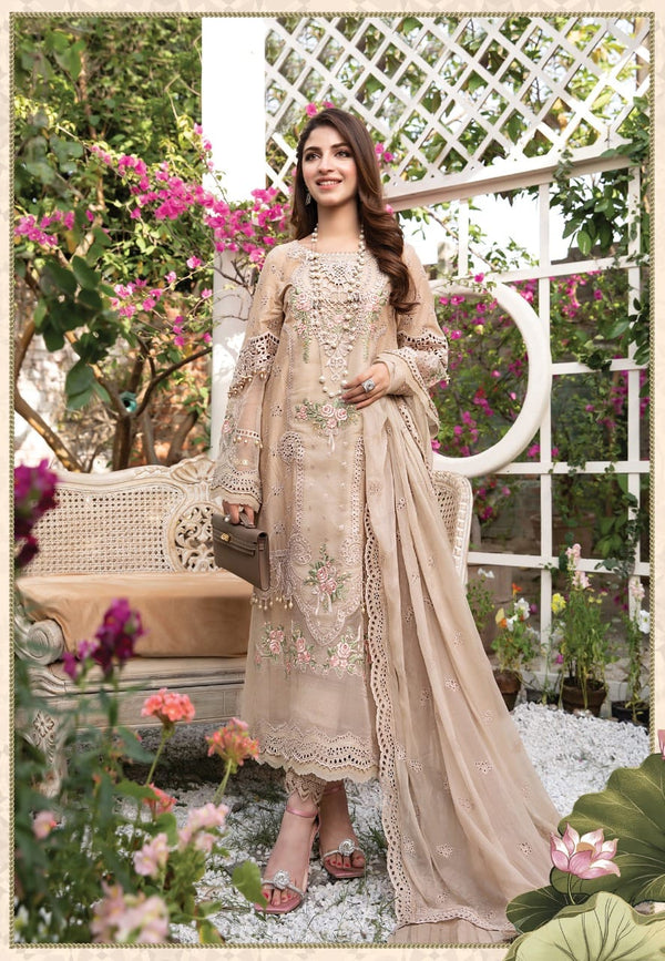 Maria B Chiffon Suit-Replica Suits-Replica Zone