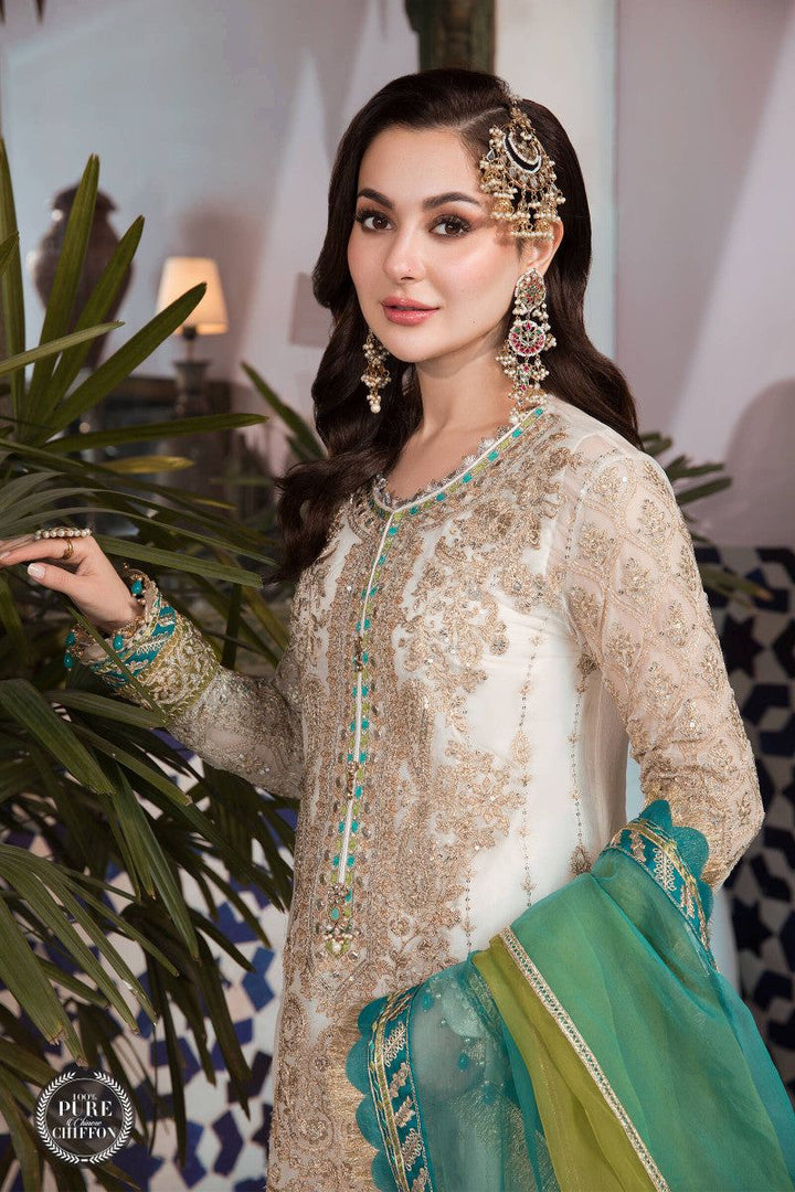 Maria B Chiffon Suit-Replica Suits-Replica Zone