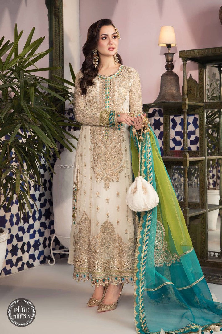 Maria B Chiffon Suit-Replica Suits-Replica Zone