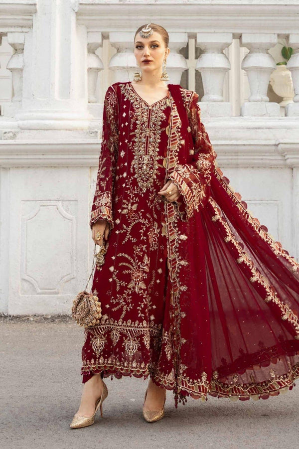 Maria B Chiffon Suit-Replica Suits-Replica Zone