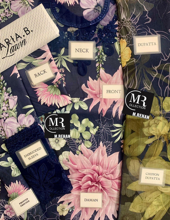 Maria B Cotton Suit-Cotton Suits-Replica Zone