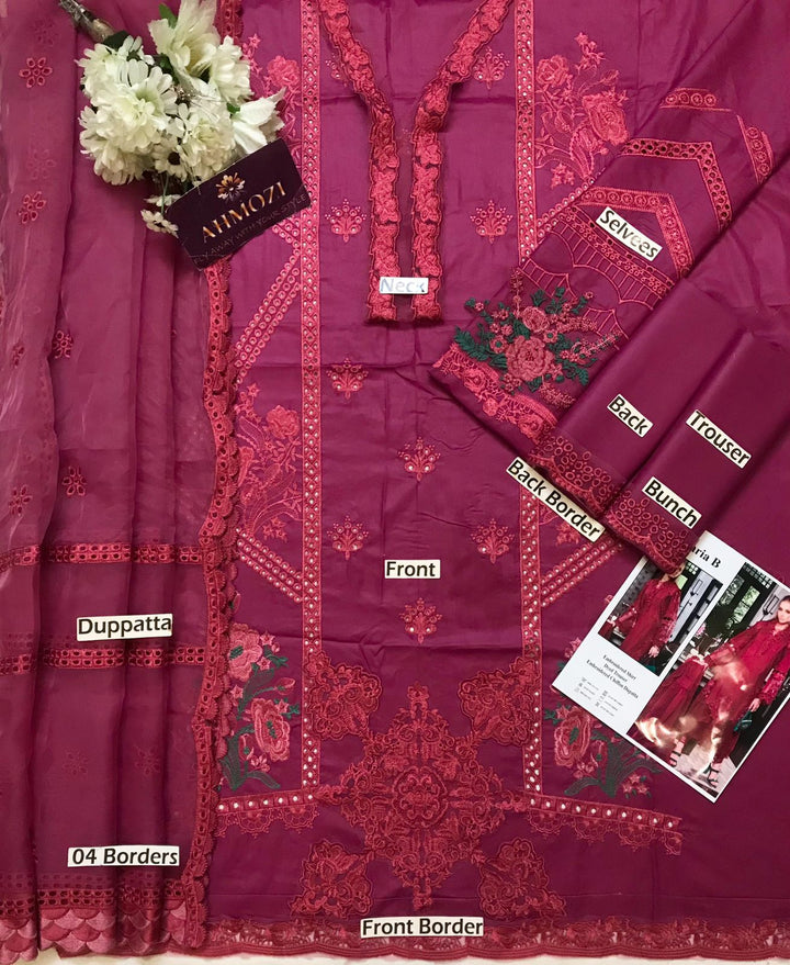 Maria B Cotton Suit-Cotton Suits-Replica Zone